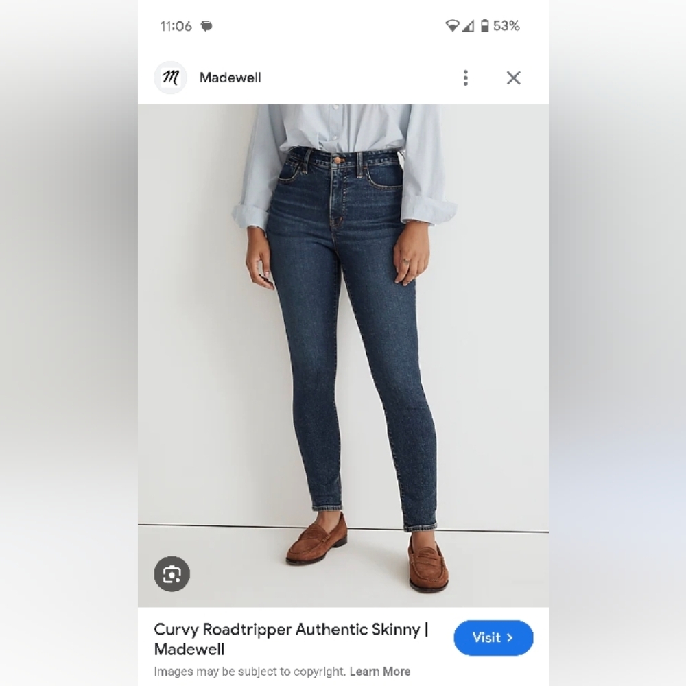 Madewell Curvy Roadtripper Skinny Jeans 27P